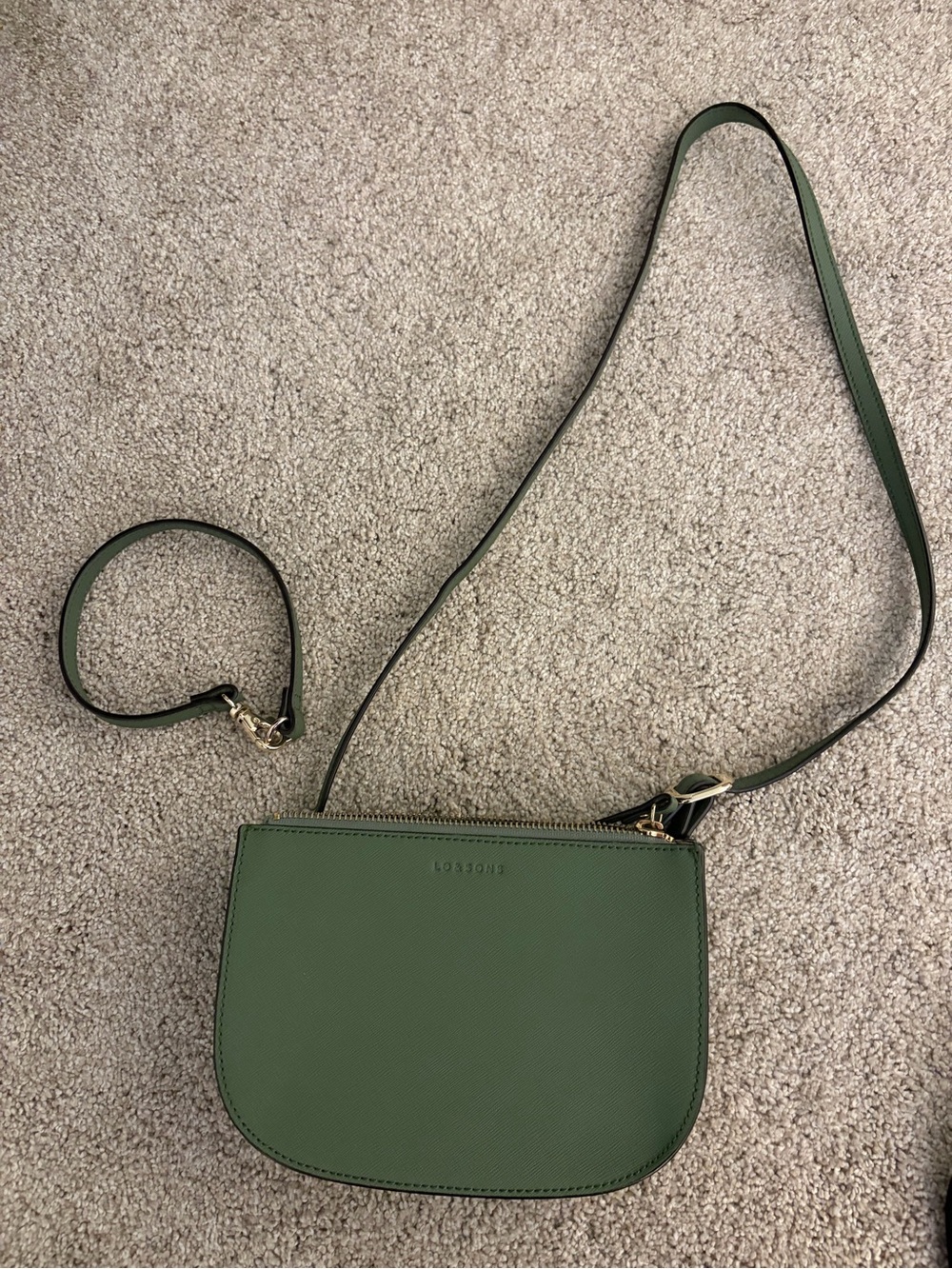 Lo & Sons Waverly 2 Small Sage Green Saffiano - discontinued!